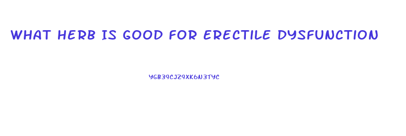 What Herb Is Good For Erectile Dysfunction