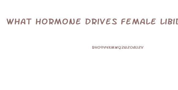 What Hormone Drives Female Libido