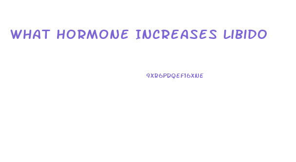 What Hormone Increases Libido