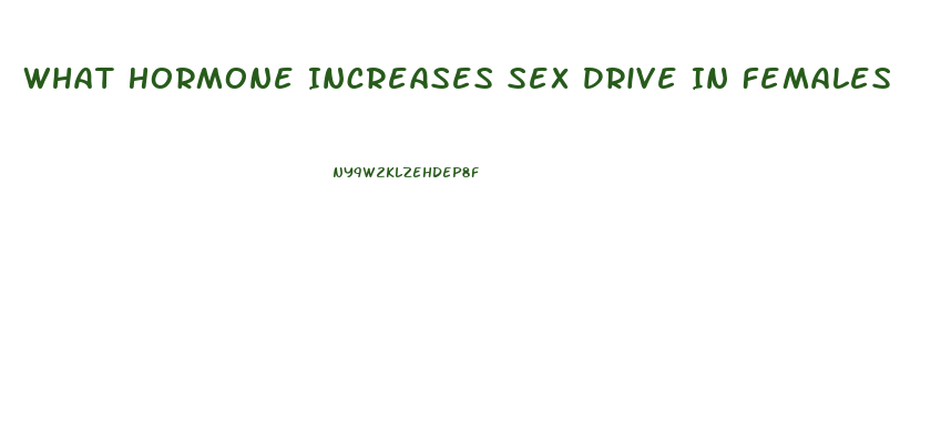 What Hormone Increases Sex Drive In Females