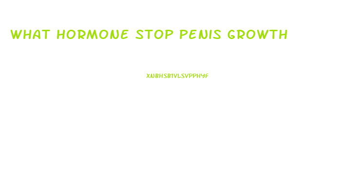 What Hormone Stop Penis Growth