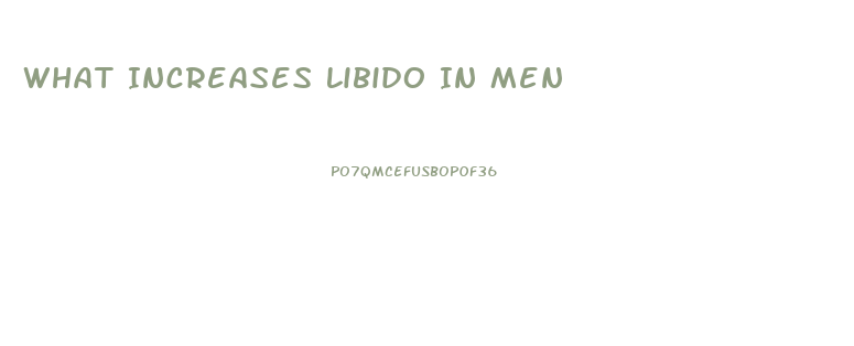 What Increases Libido In Men