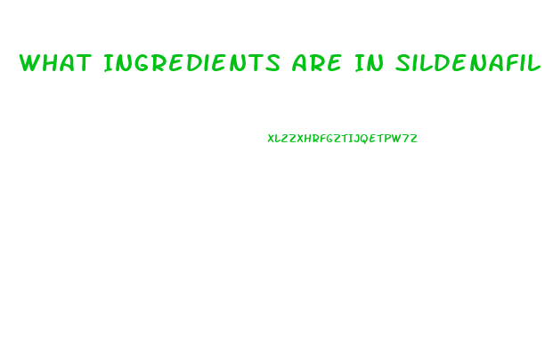 What Ingredients Are In Sildenafil