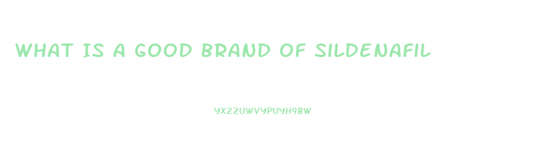 What Is A Good Brand Of Sildenafil