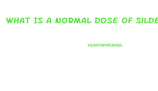 What Is A Normal Dose Of Sildenafil