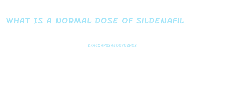 What Is A Normal Dose Of Sildenafil