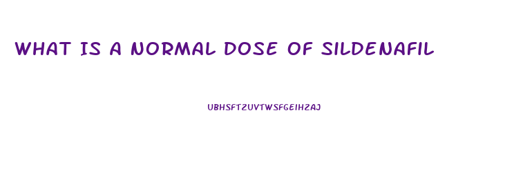 What Is A Normal Dose Of Sildenafil