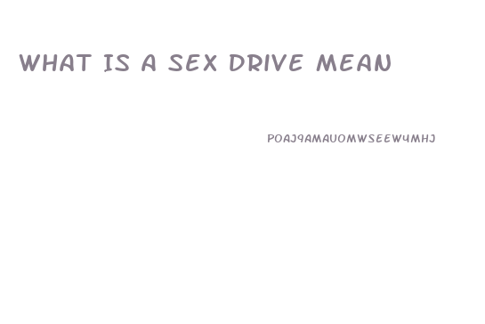 What Is A Sex Drive Mean