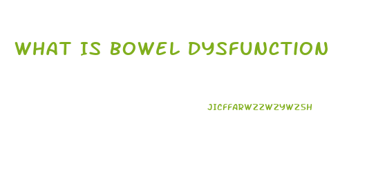 What Is Bowel Dysfunction