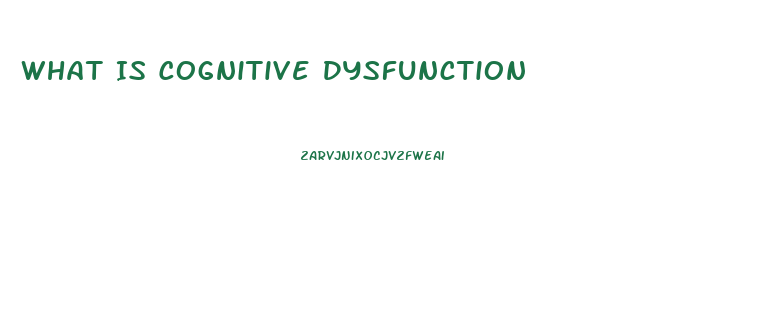 What Is Cognitive Dysfunction