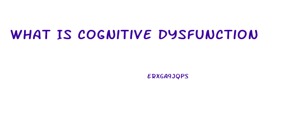 What Is Cognitive Dysfunction