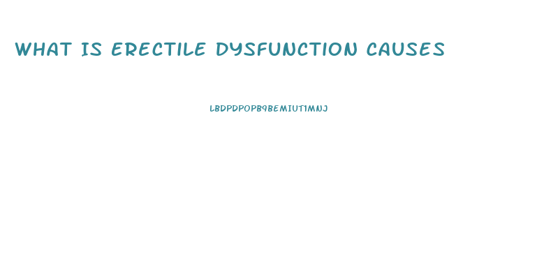 What Is Erectile Dysfunction Causes
