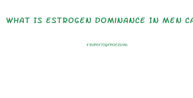What Is Estrogen Dominance In Men Cause Impotence