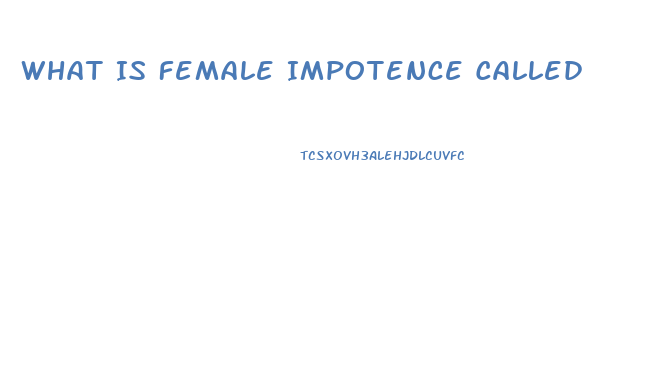 What Is Female Impotence Called