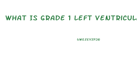 What Is Grade 1 Left Ventricular Diastolic Dysfunction