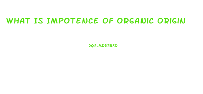 What Is Impotence Of Organic Origin