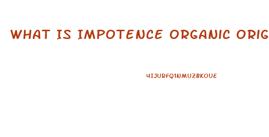 What Is Impotence Organic Origin