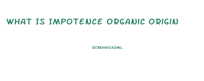 What Is Impotence Organic Origin