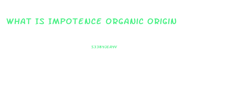 What Is Impotence Organic Origin