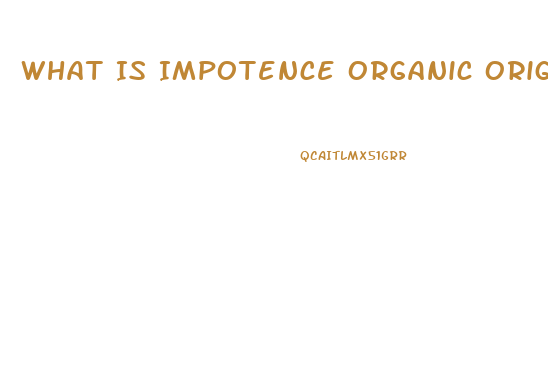 What Is Impotence Organic Origin