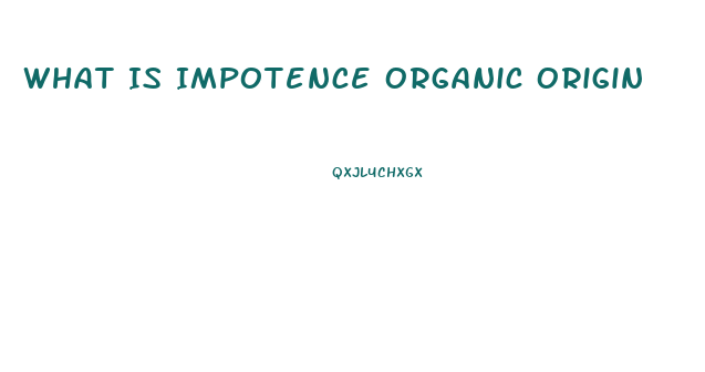 What Is Impotence Organic Origin