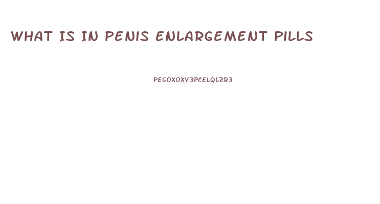 What Is In Penis Enlargement Pills