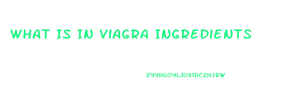What Is In Viagra Ingredients