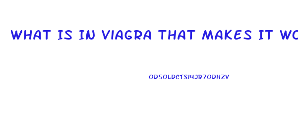 What Is In Viagra That Makes It Work