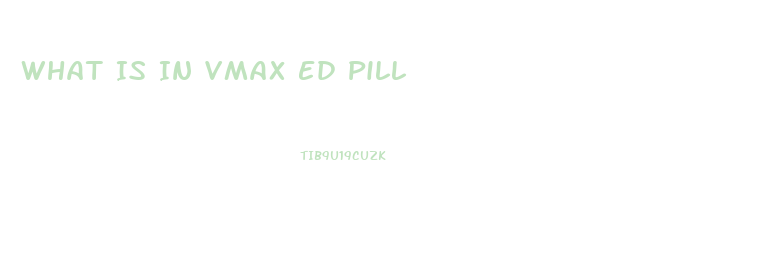 What Is In Vmax Ed Pill