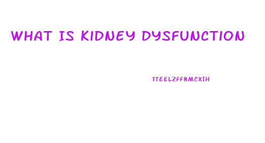 What Is Kidney Dysfunction