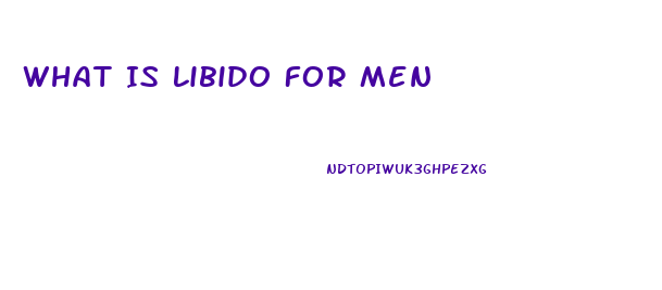 What Is Libido For Men