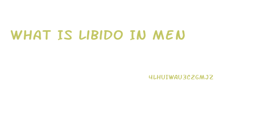 What Is Libido In Men