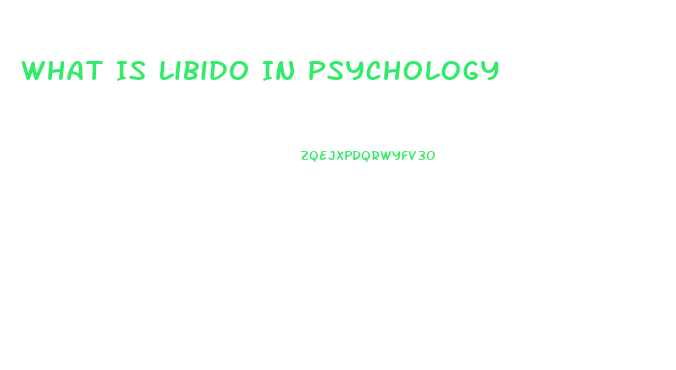 What Is Libido In Psychology