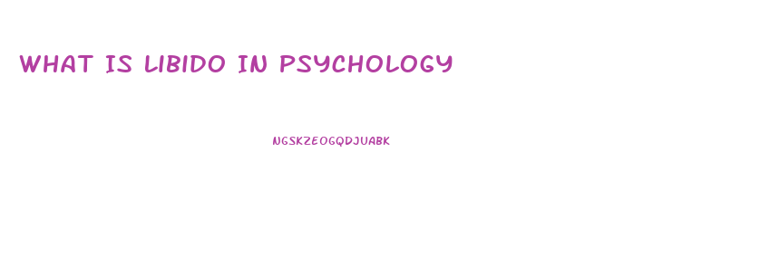 What Is Libido In Psychology