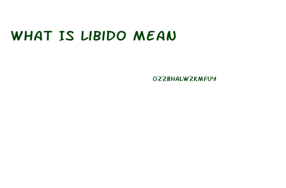 What Is Libido Mean