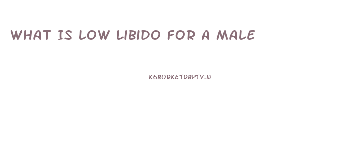 What Is Low Libido For A Male