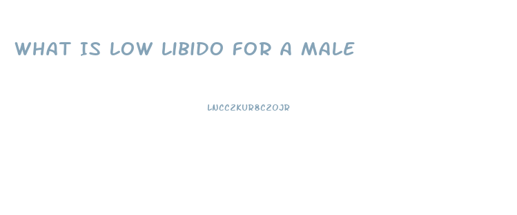 What Is Low Libido For A Male