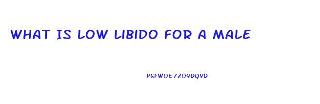 What Is Low Libido For A Male