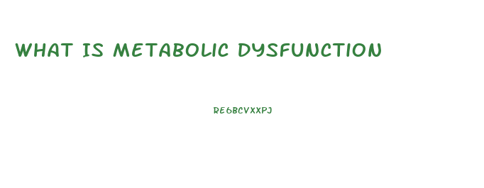 What Is Metabolic Dysfunction