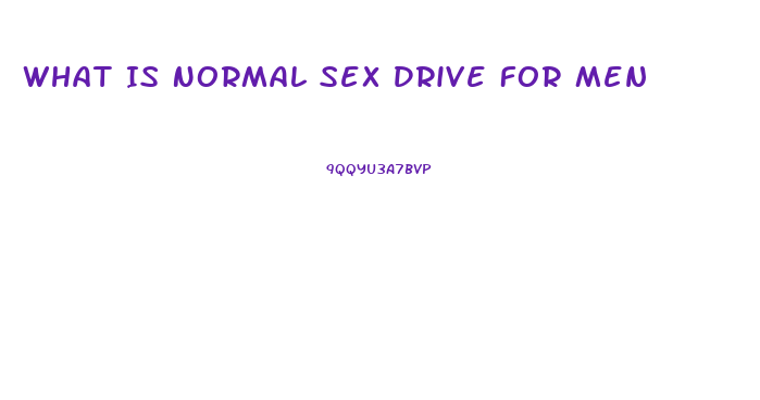 What Is Normal Sex Drive For Men