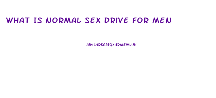 What Is Normal Sex Drive For Men