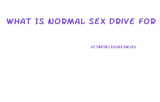 What Is Normal Sex Drive For Men