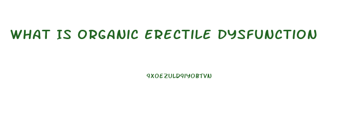 What Is Organic Erectile Dysfunction