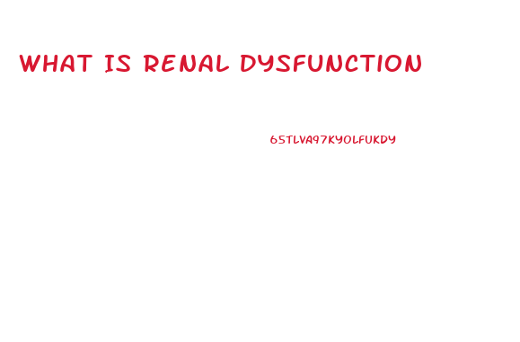 What Is Renal Dysfunction