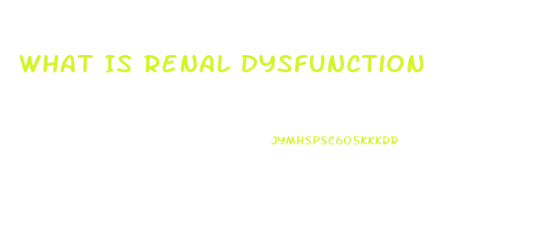 What Is Renal Dysfunction