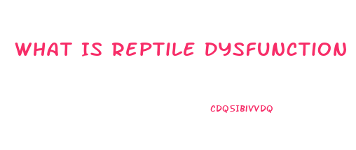 What Is Reptile Dysfunction