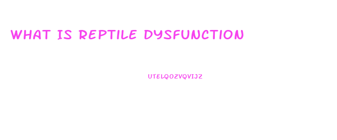 What Is Reptile Dysfunction