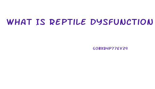 What Is Reptile Dysfunction