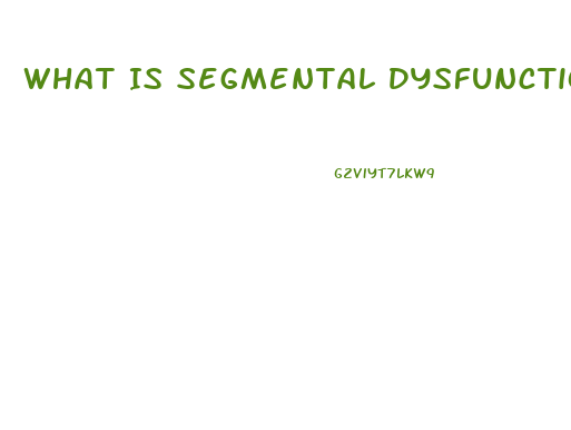 What Is Segmental Dysfunction