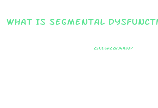 What Is Segmental Dysfunction